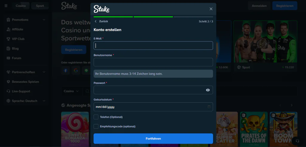 Registratiestap 3